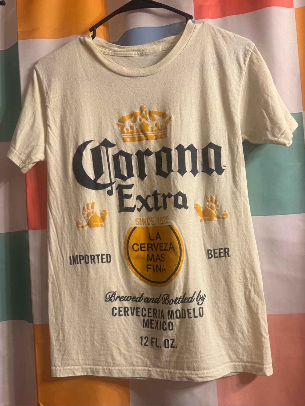 Corona Cream T-Shirt with Black Logo